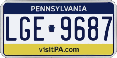 PA license plate LGE9687