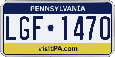 PA license plate LGF1470