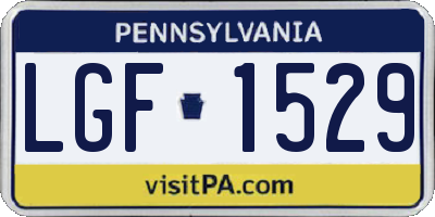PA license plate LGF1529