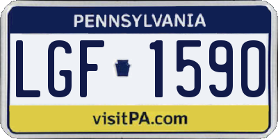 PA license plate LGF1590