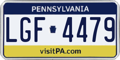 PA license plate LGF4479