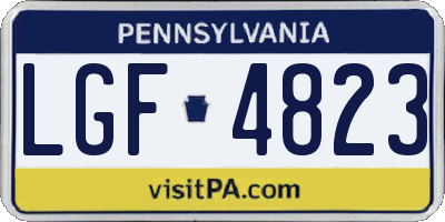 PA license plate LGF4823