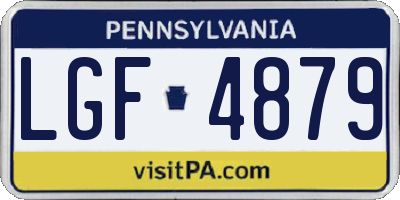 PA license plate LGF4879