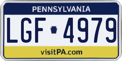 PA license plate LGF4979