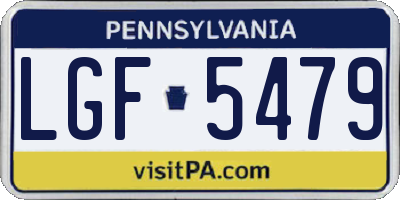 PA license plate LGF5479