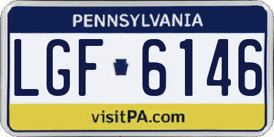 PA license plate LGF6146