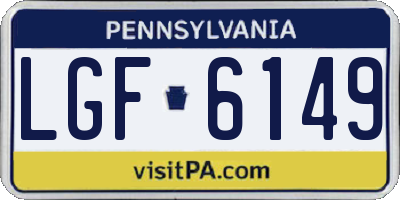 PA license plate LGF6149