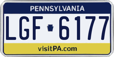 PA license plate LGF6177