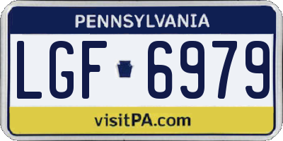 PA license plate LGF6979