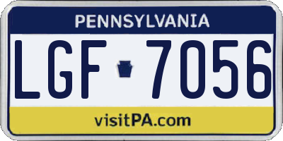 PA license plate LGF7056