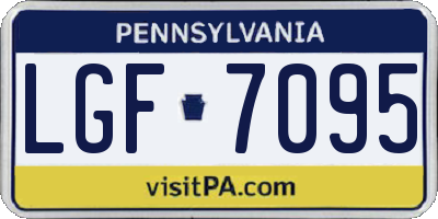 PA license plate LGF7095