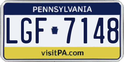 PA license plate LGF7148
