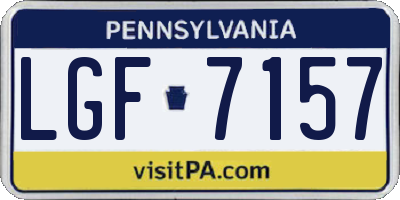 PA license plate LGF7157