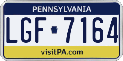 PA license plate LGF7164