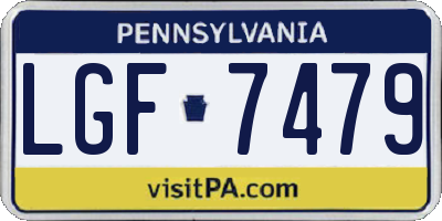 PA license plate LGF7479