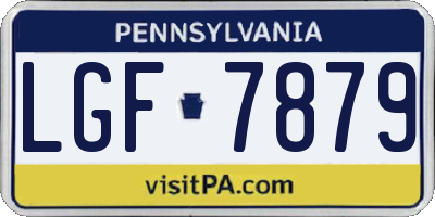 PA license plate LGF7879