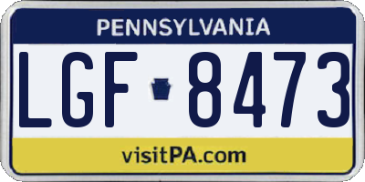 PA license plate LGF8473