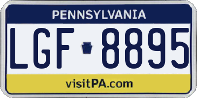 PA license plate LGF8895