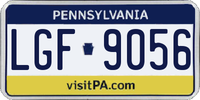 PA license plate LGF9056