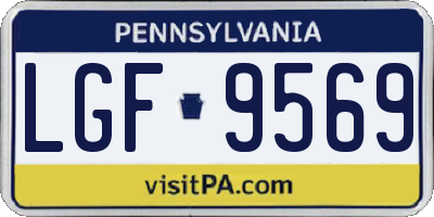 PA license plate LGF9569