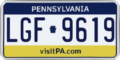 PA license plate LGF9619