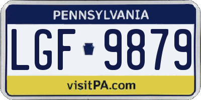 PA license plate LGF9879