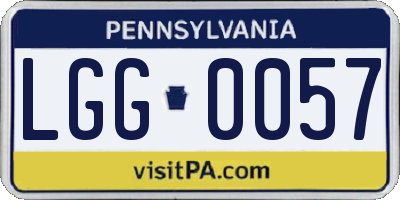 PA license plate LGG0057