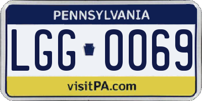 PA license plate LGG0069