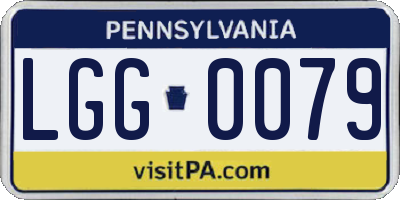 PA license plate LGG0079