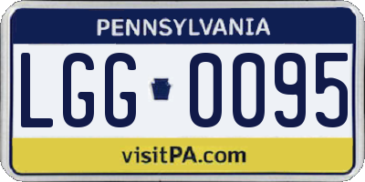 PA license plate LGG0095