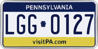 PA license plate LGG0127