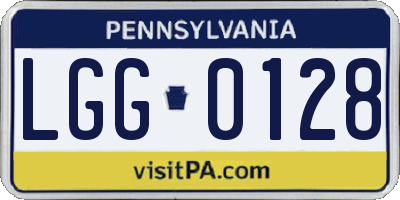 PA license plate LGG0128