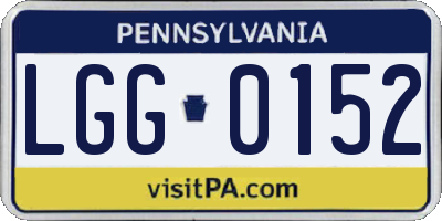 PA license plate LGG0152