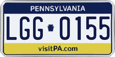 PA license plate LGG0155