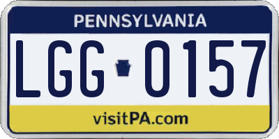 PA license plate LGG0157