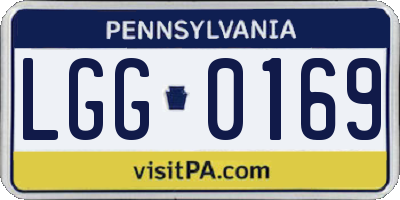 PA license plate LGG0169