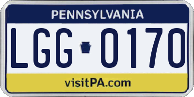 PA license plate LGG0170
