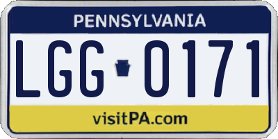 PA license plate LGG0171