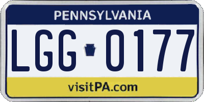 PA license plate LGG0177