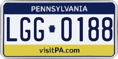PA license plate LGG0188