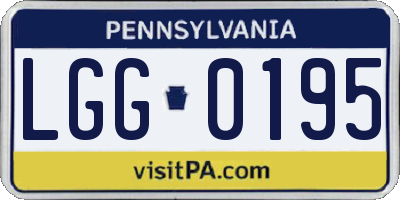 PA license plate LGG0195