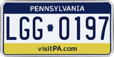 PA license plate LGG0197