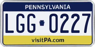 PA license plate LGG0227