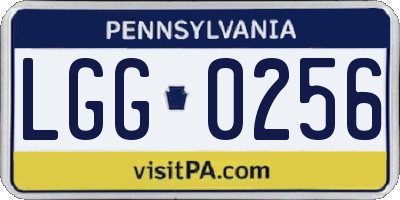 PA license plate LGG0256