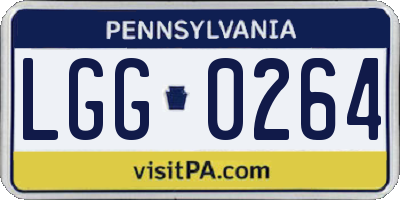 PA license plate LGG0264