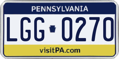 PA license plate LGG0270