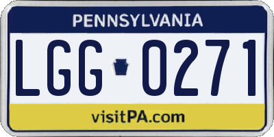 PA license plate LGG0271