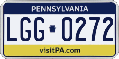 PA license plate LGG0272