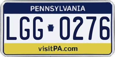 PA license plate LGG0276