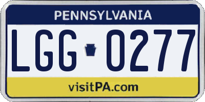 PA license plate LGG0277